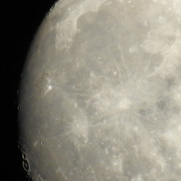 8x8 Full Moon Closeup Dark‎ Night Photography Art Print - Picture 4 of 5